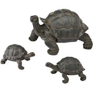 tortoise family resin garden accents statue